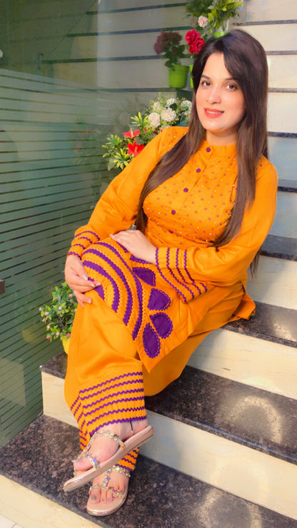 Designer Kurti With Farshi Salwar For Summer (KS)