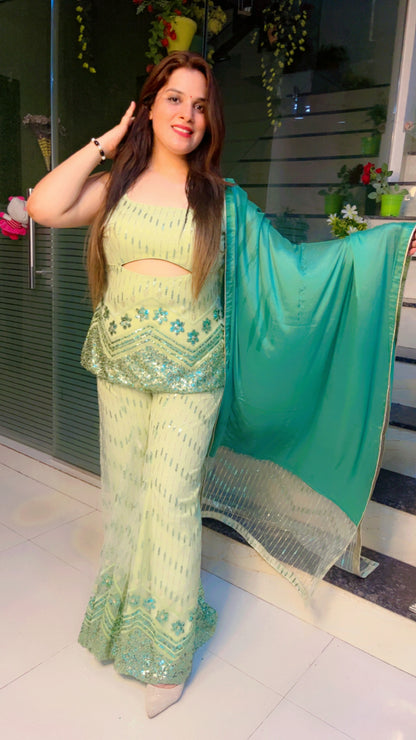 Designer Sequence Fabric Suit