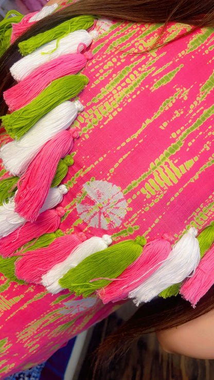 Pink Cotton Tie And Dye Designer Summer Co-Ord Set (CS002)