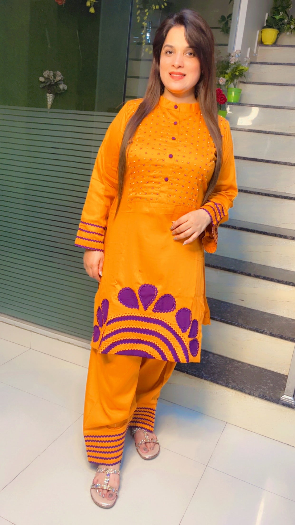 Designer Kurti With Farshi Salwar For Summer (KS)