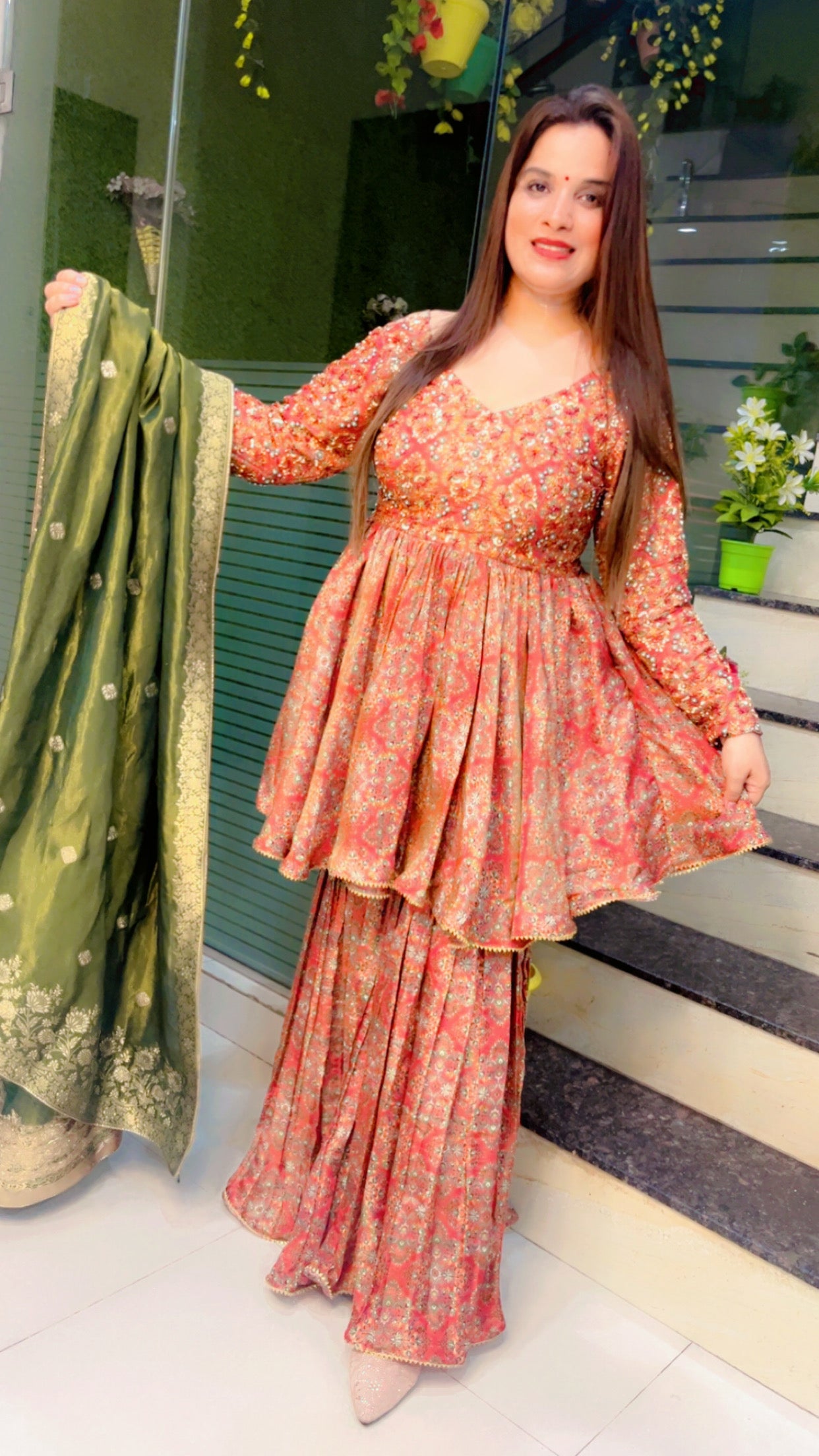 Partywear Embroidered Suit (SH004)