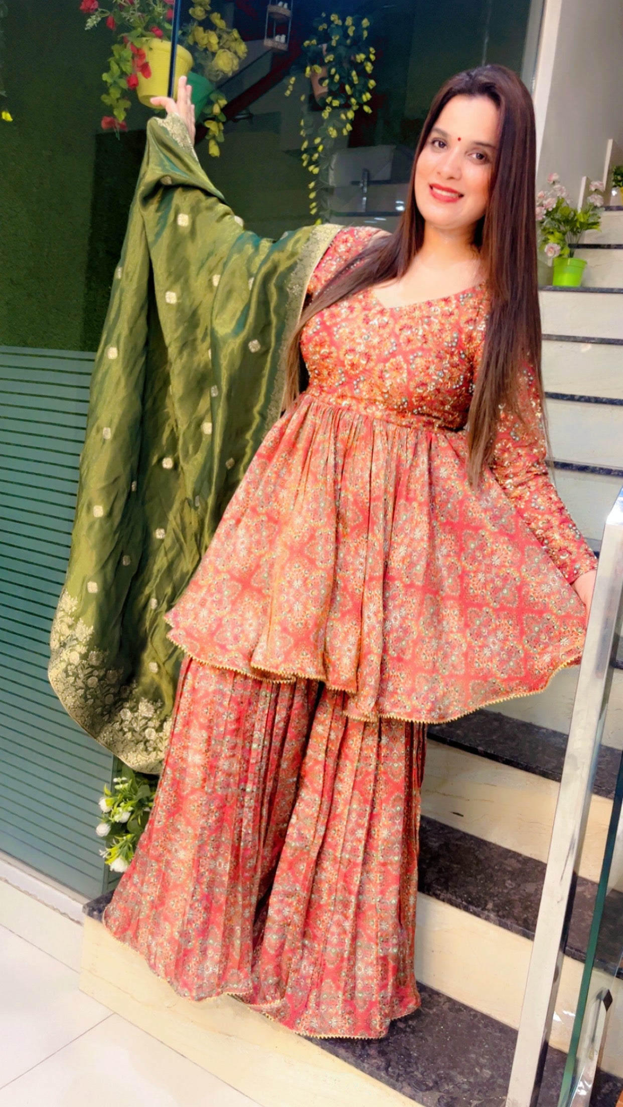 Partywear Embroidered Suit (SH004)