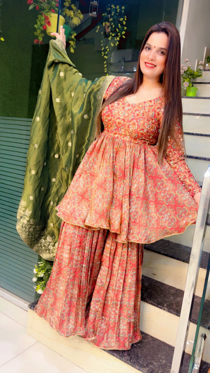 Partywear Embroidered Suit (SH004)