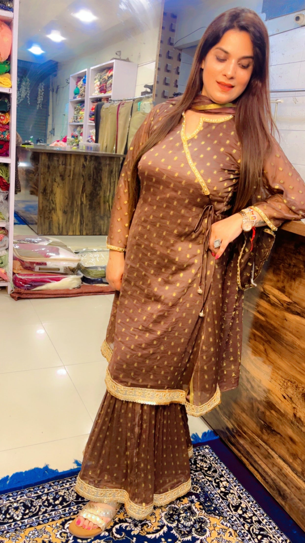 Brown Designer Garara Suit (GS001)