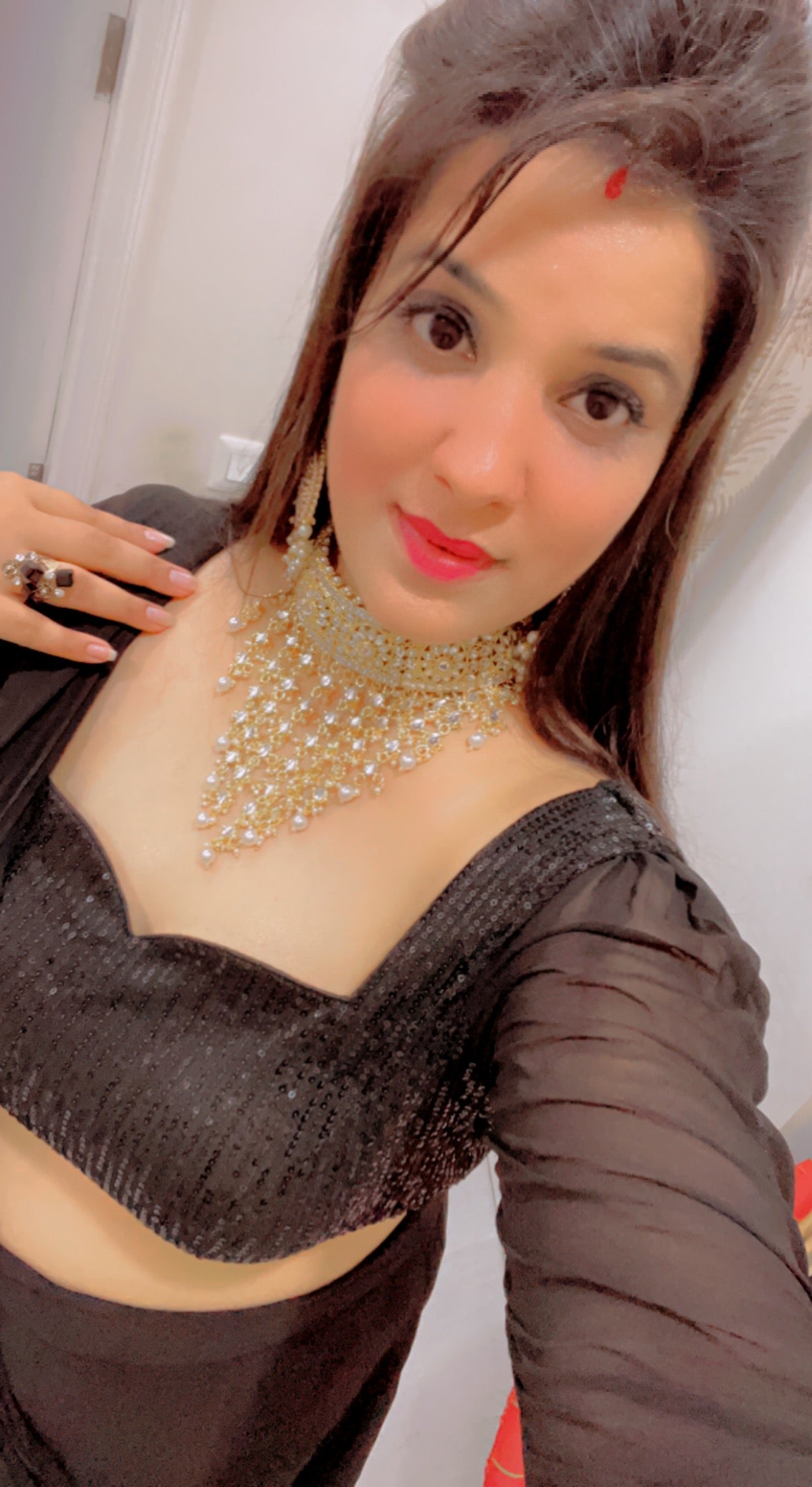 Black Georgette Saree For Cocktail Parties (SR023)