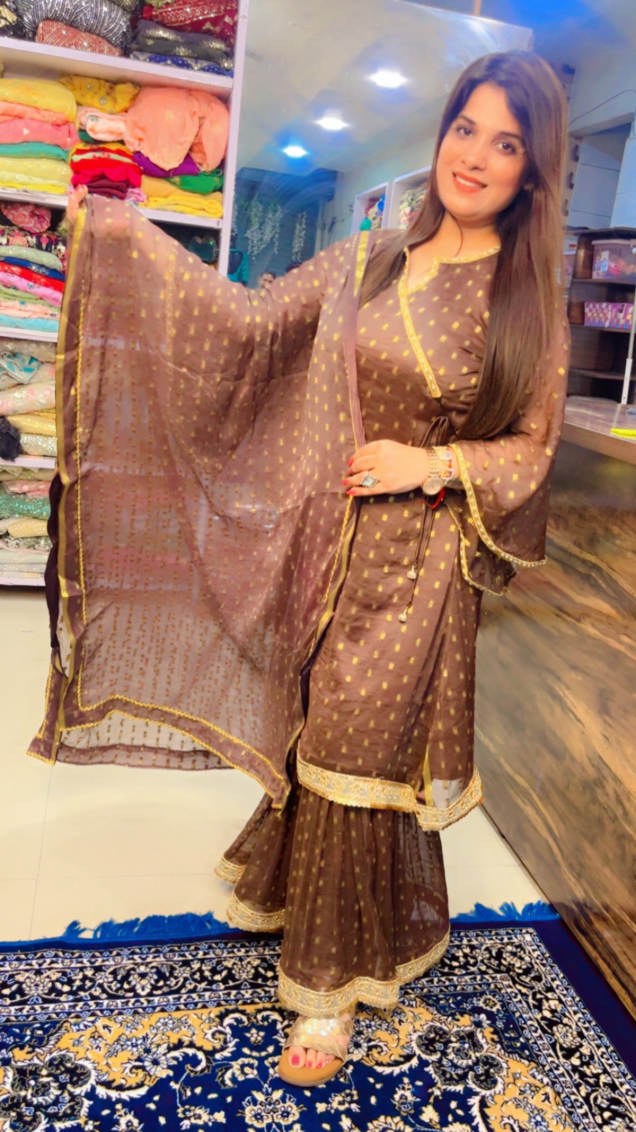 Brown Designer Garara Suit (GS001)