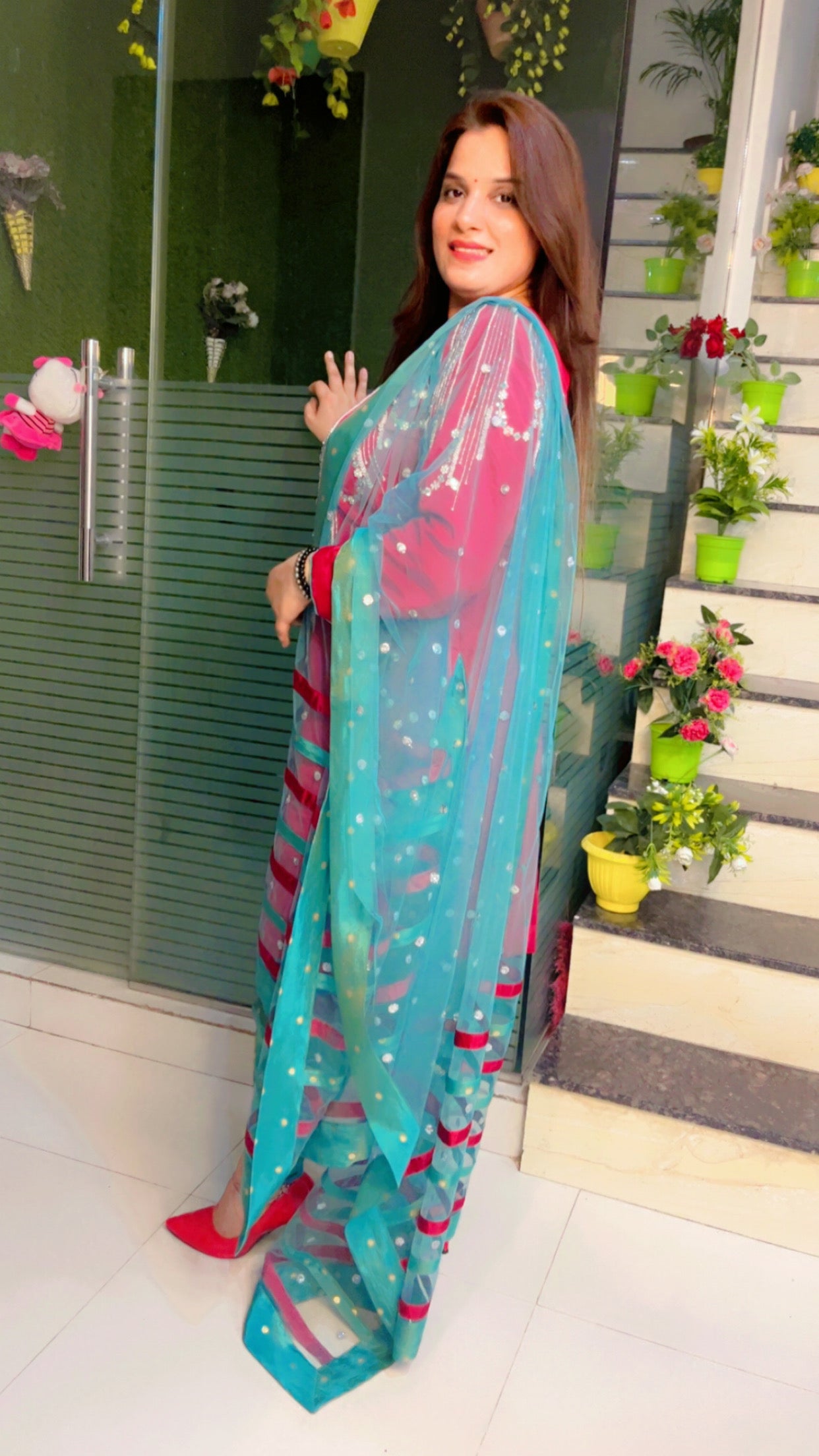 Embroidered Dhoti Suit