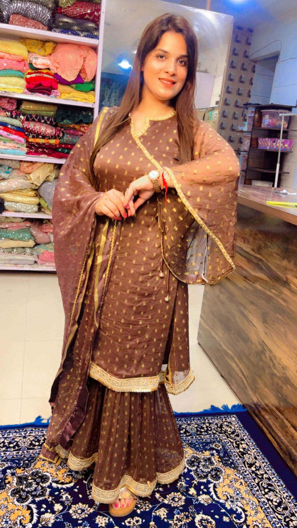 Brown Designer Garara Suit (GS001)