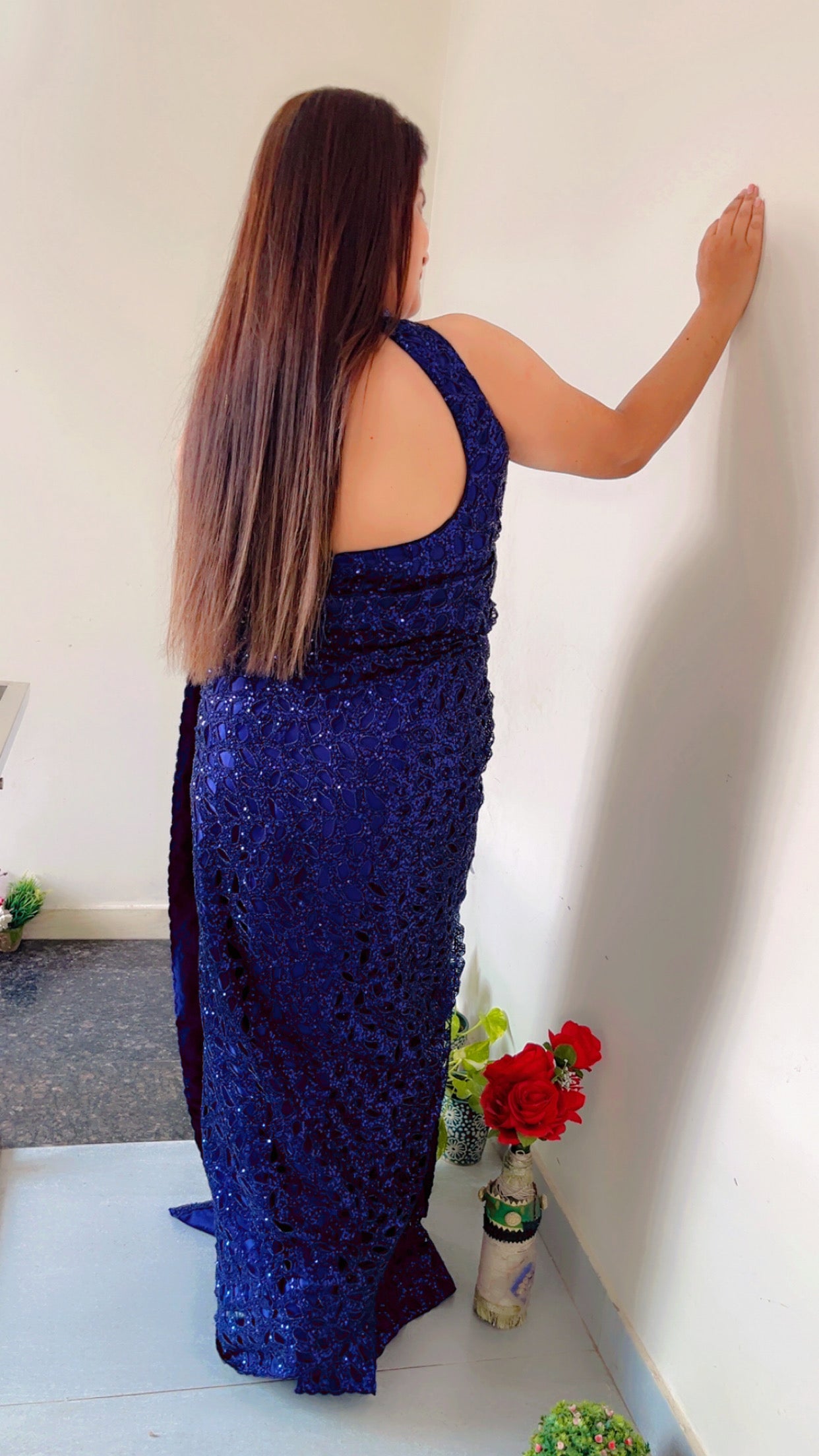 Blue Saree for Weddings (SR014)