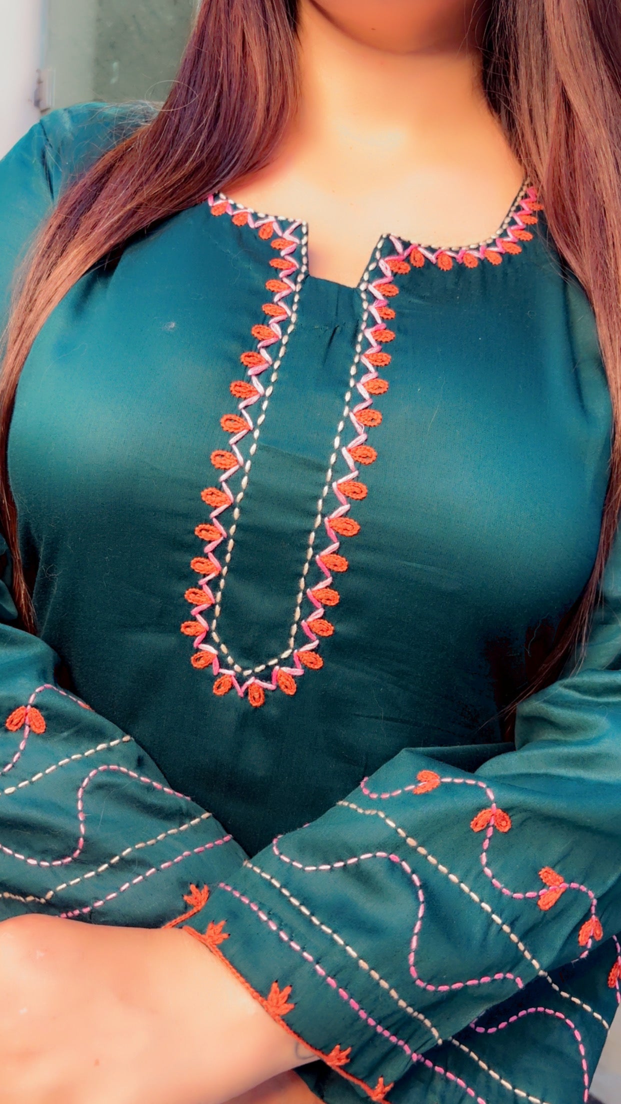 Green Cotton Co-Ord Set For Women (CS)