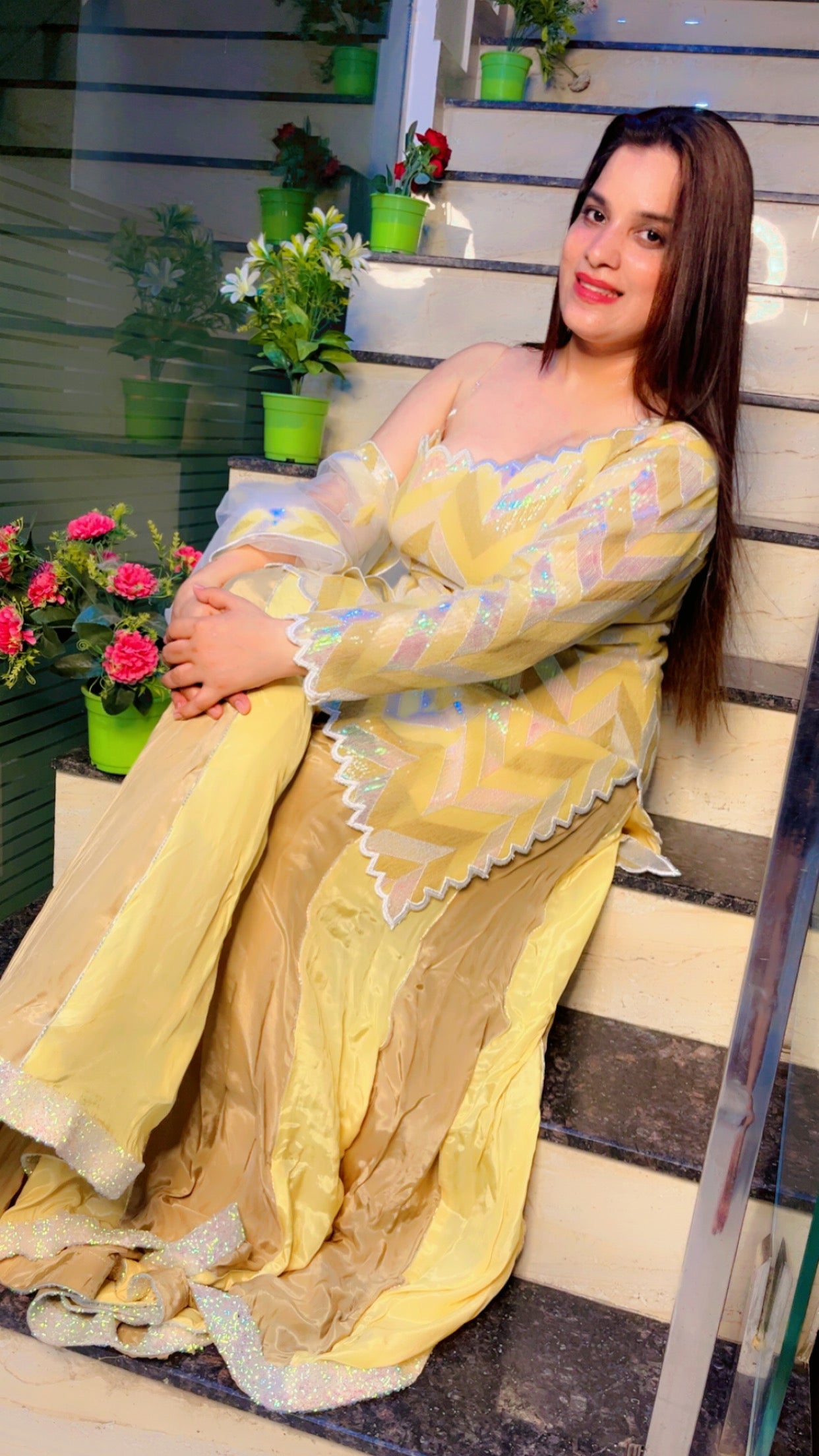 Yellow Designer Wedding Suit (PS010)