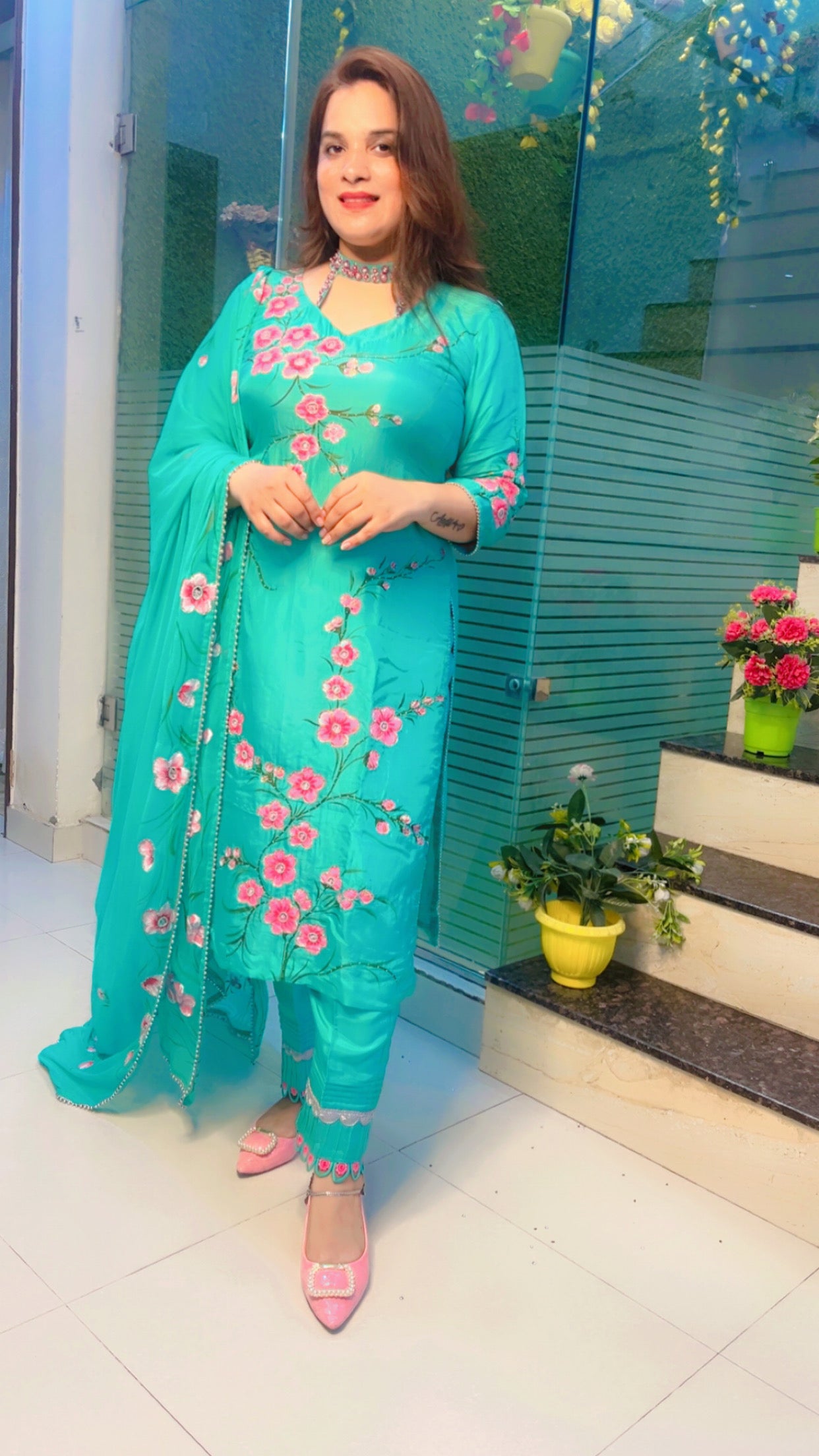 Hand-Painted Designer Suit