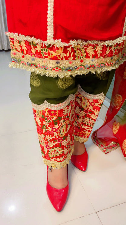 Red Designer Suit Salwar (SS009)