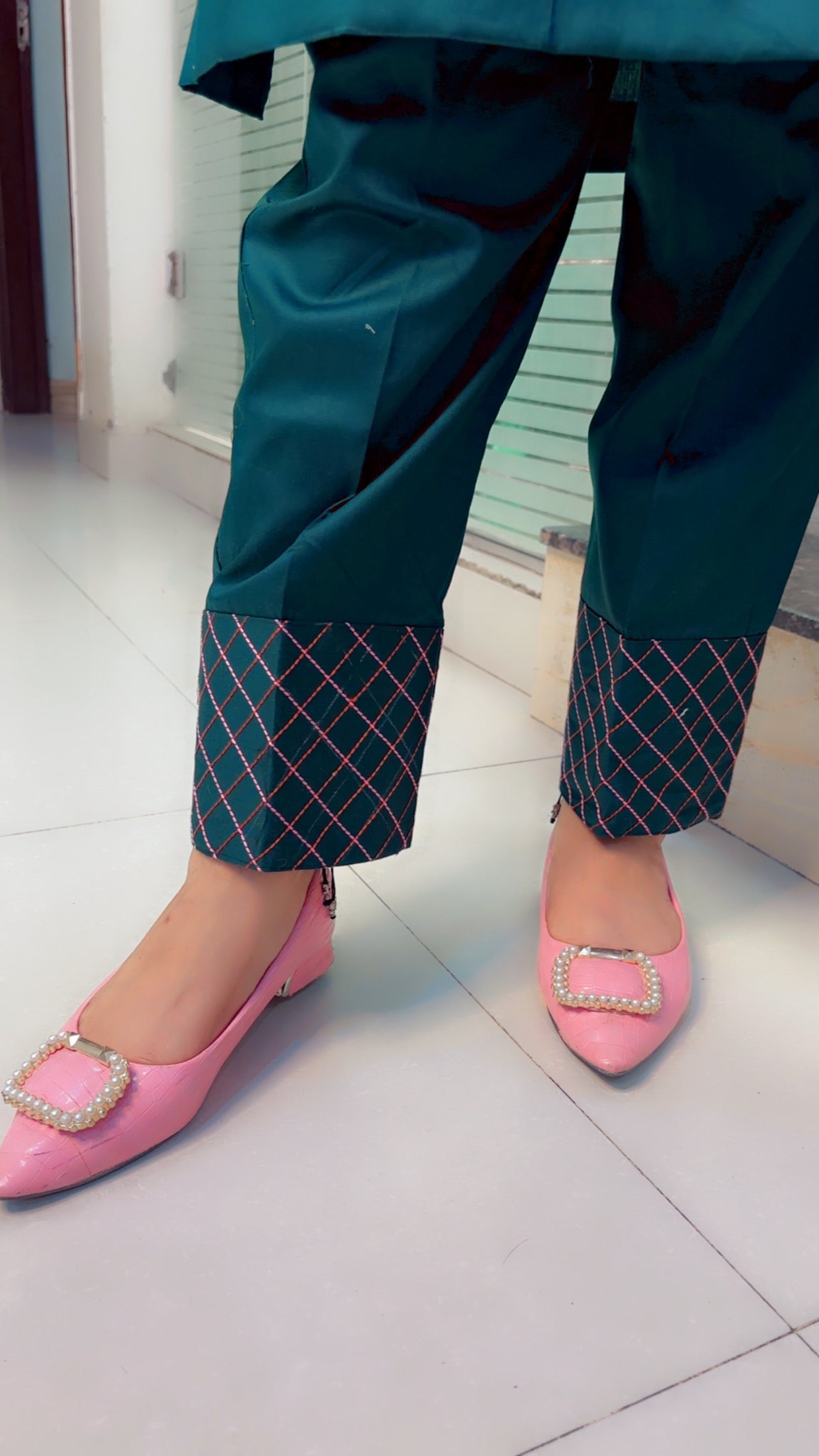 Green Cotton Co-Ord Set For Women (CS)
