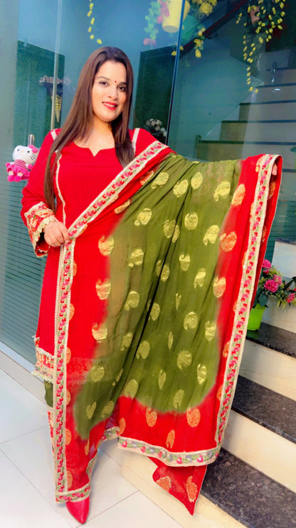 Red Designer Suit Salwar (SS009)