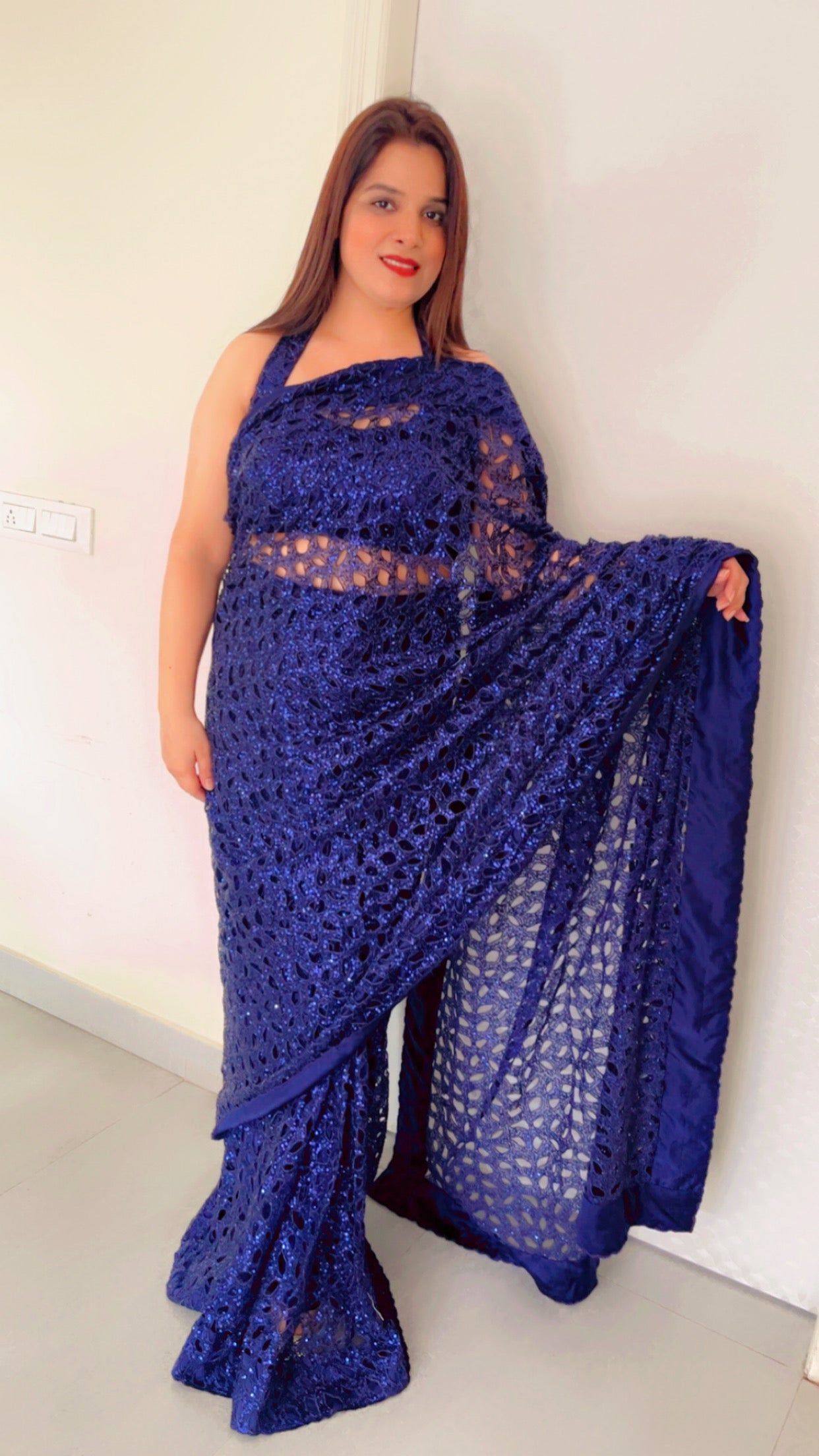 Blue Saree for Weddings (SR014)