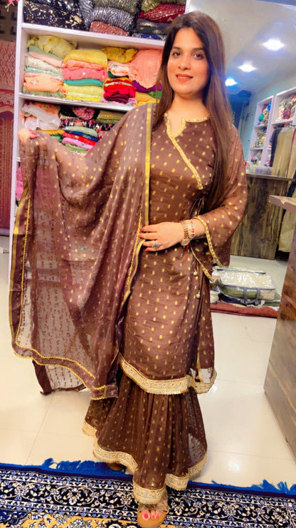 Brown Designer Garara Suit (GS001)