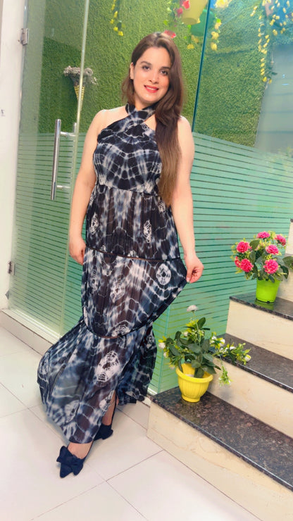Tie-Dye Designer Gown