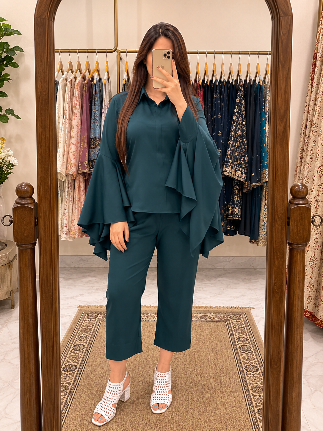 Bottle Green Co-Ord Set For Women (CS005)
