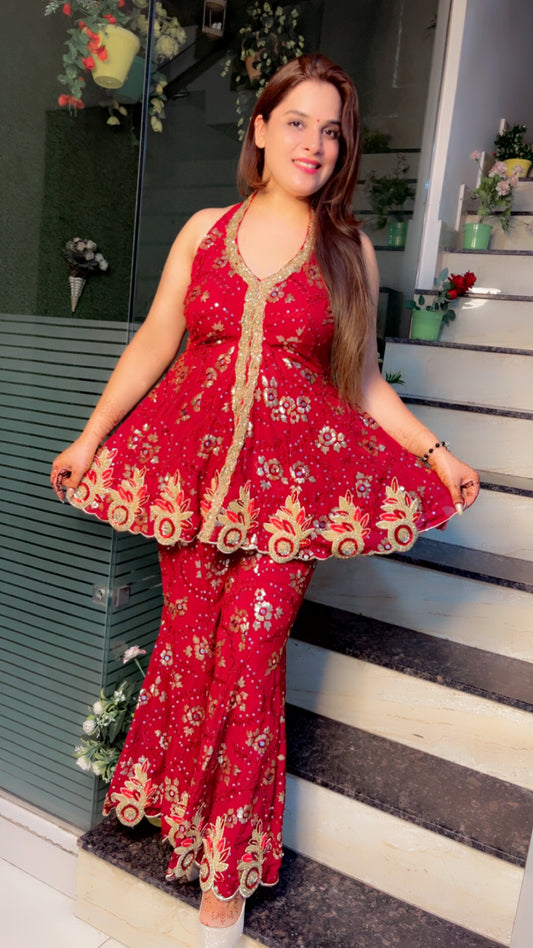 Peplum Style Partywear Outfit