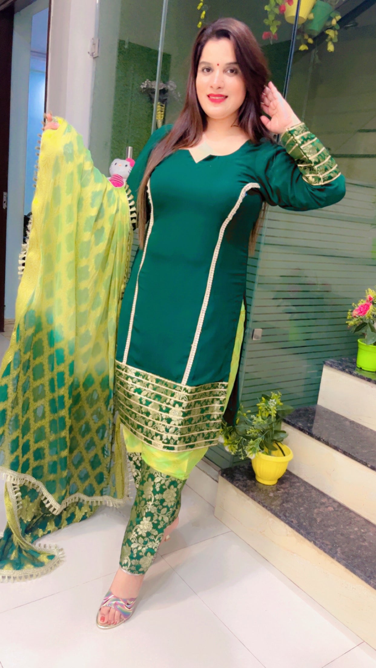 Green Designer Salwar Suit (SS010)