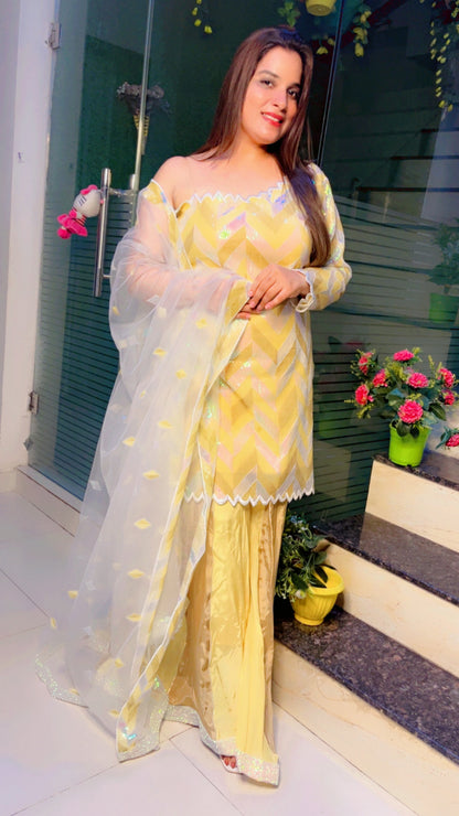 Yellow Designer Wedding Suit (PS010)