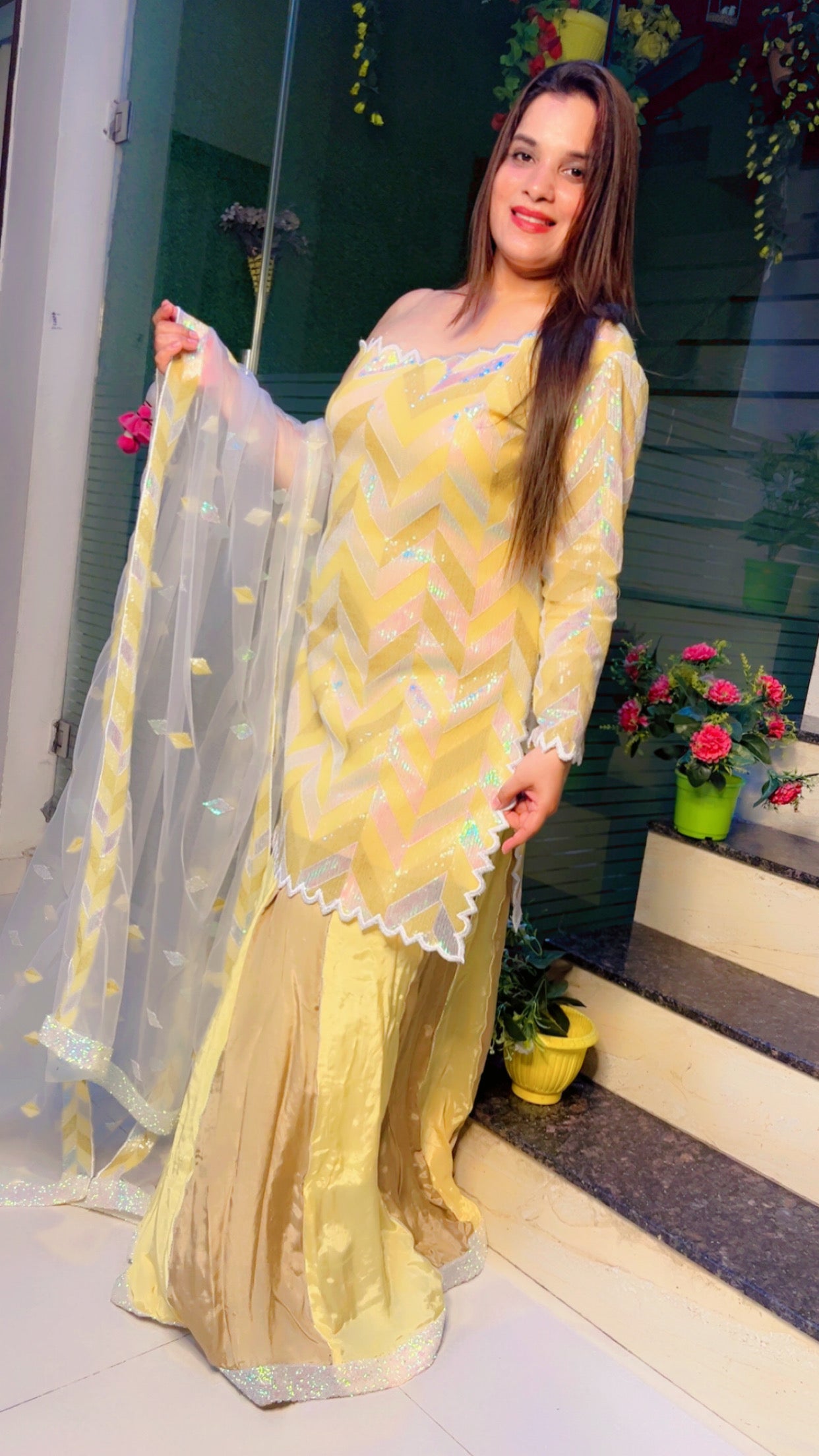 Yellow Designer Wedding Suit (PS010)