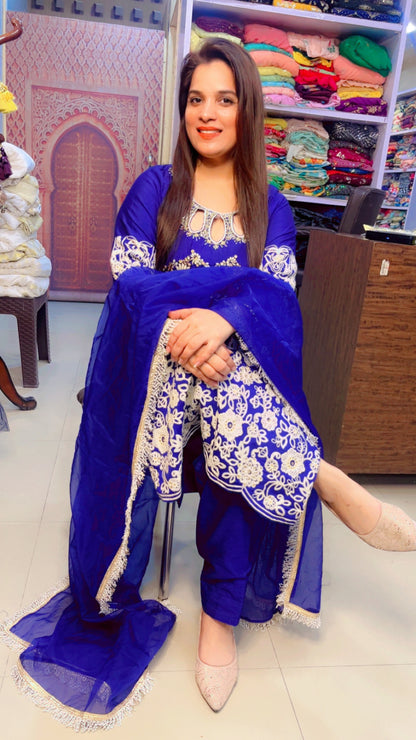 Blue Embroidered Suit (SS005)