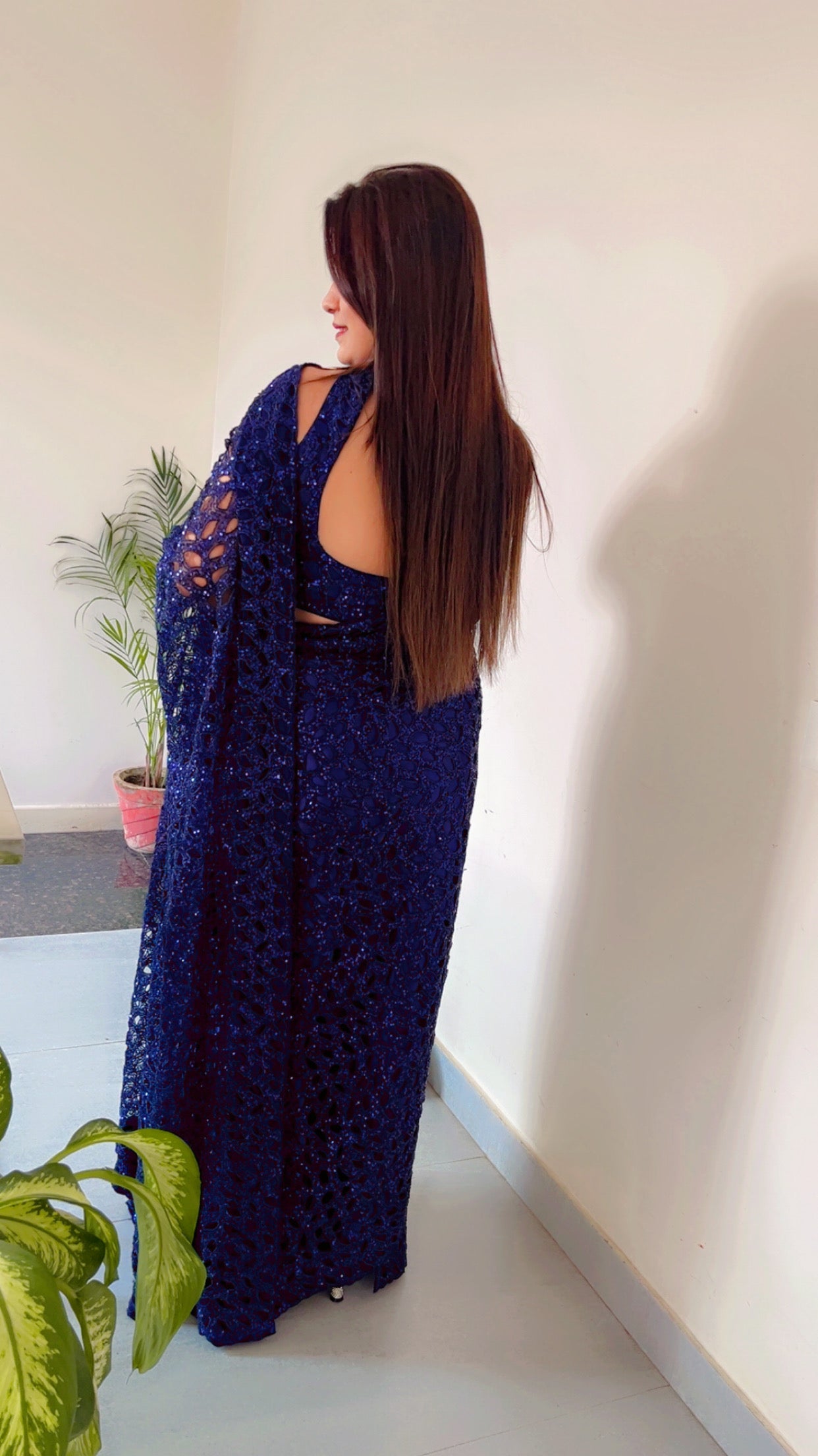 Blue Saree for Weddings (SR014)