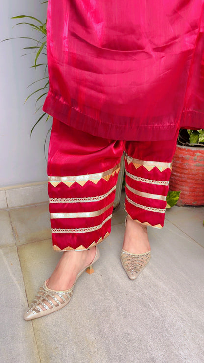 Maroon Karwachauth Farshi Salwar Suit