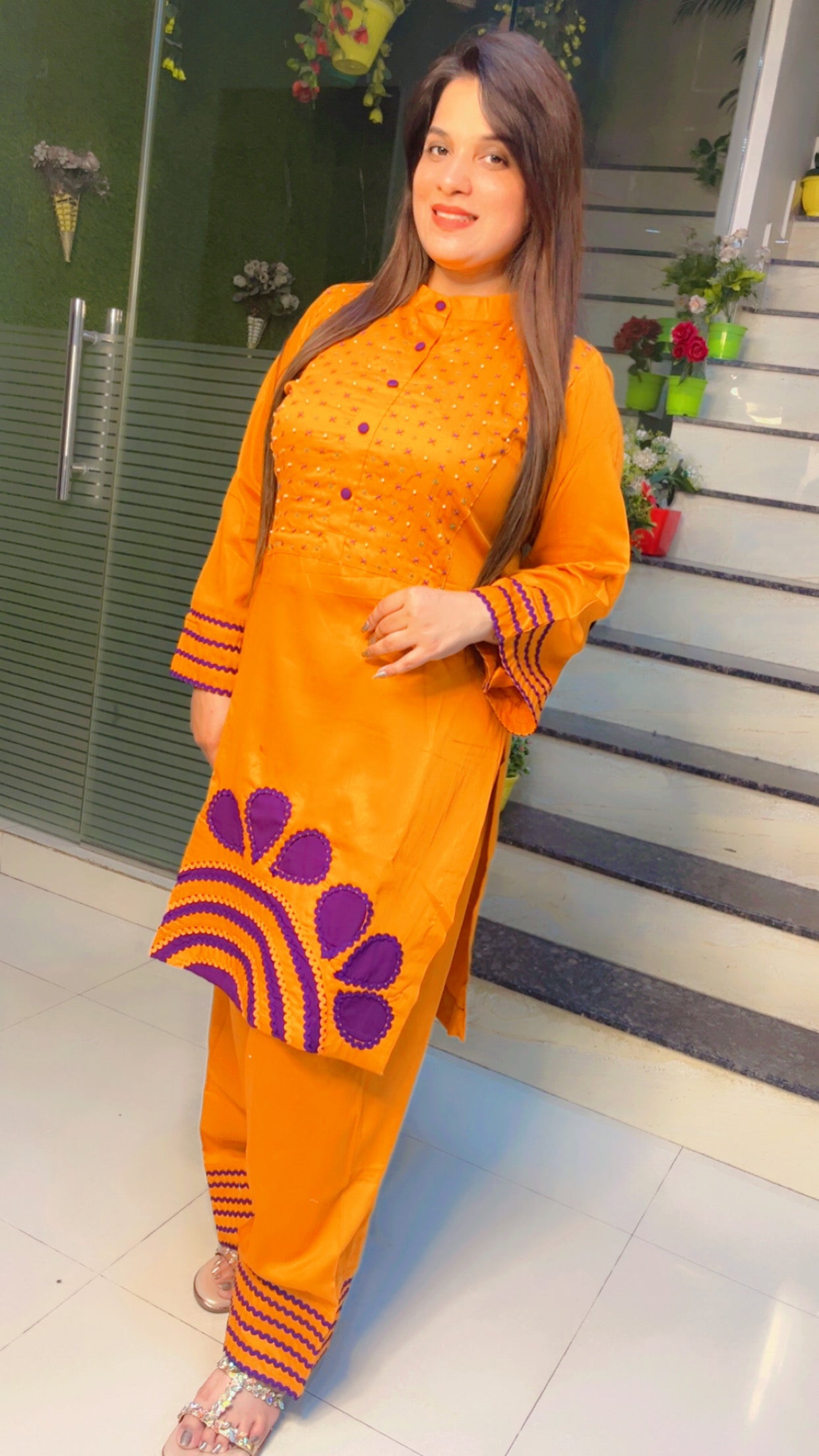 Designer Kurti With Farshi Salwar For Summer (KS)