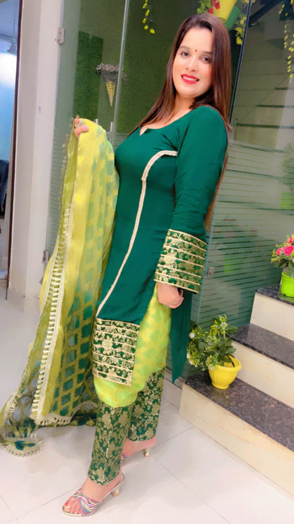 Green Designer Salwar Suit (SS010)