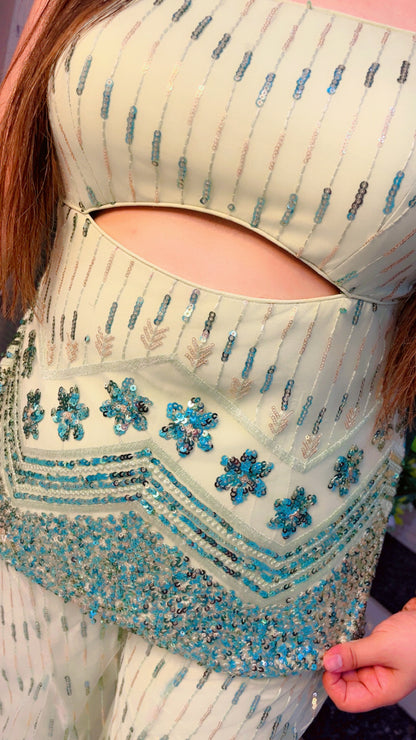 Designer Sequence Fabric Suit