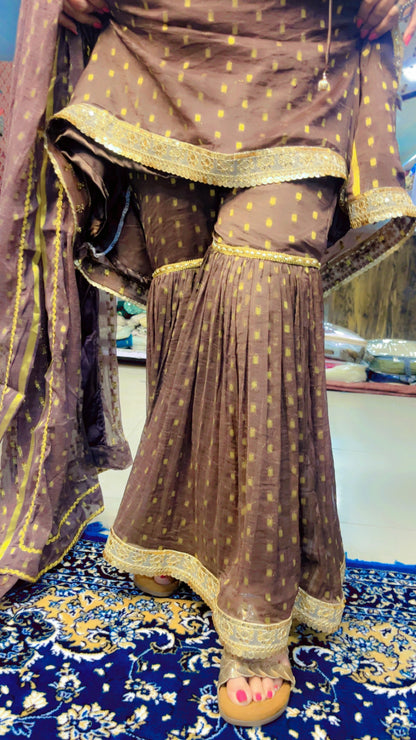 Brown Designer Garara Suit (GS001)