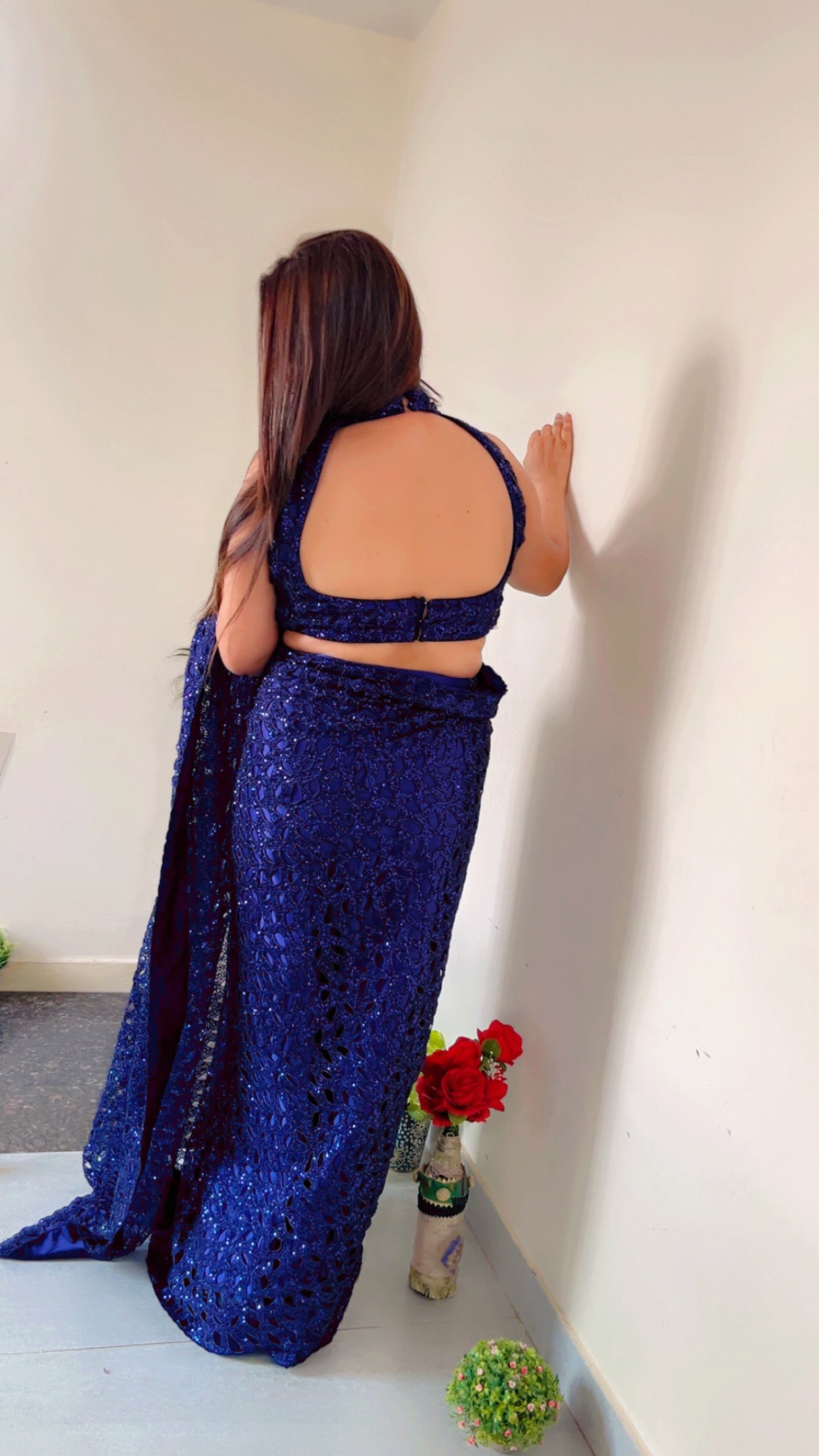 Blue Saree for Weddings (SR014)