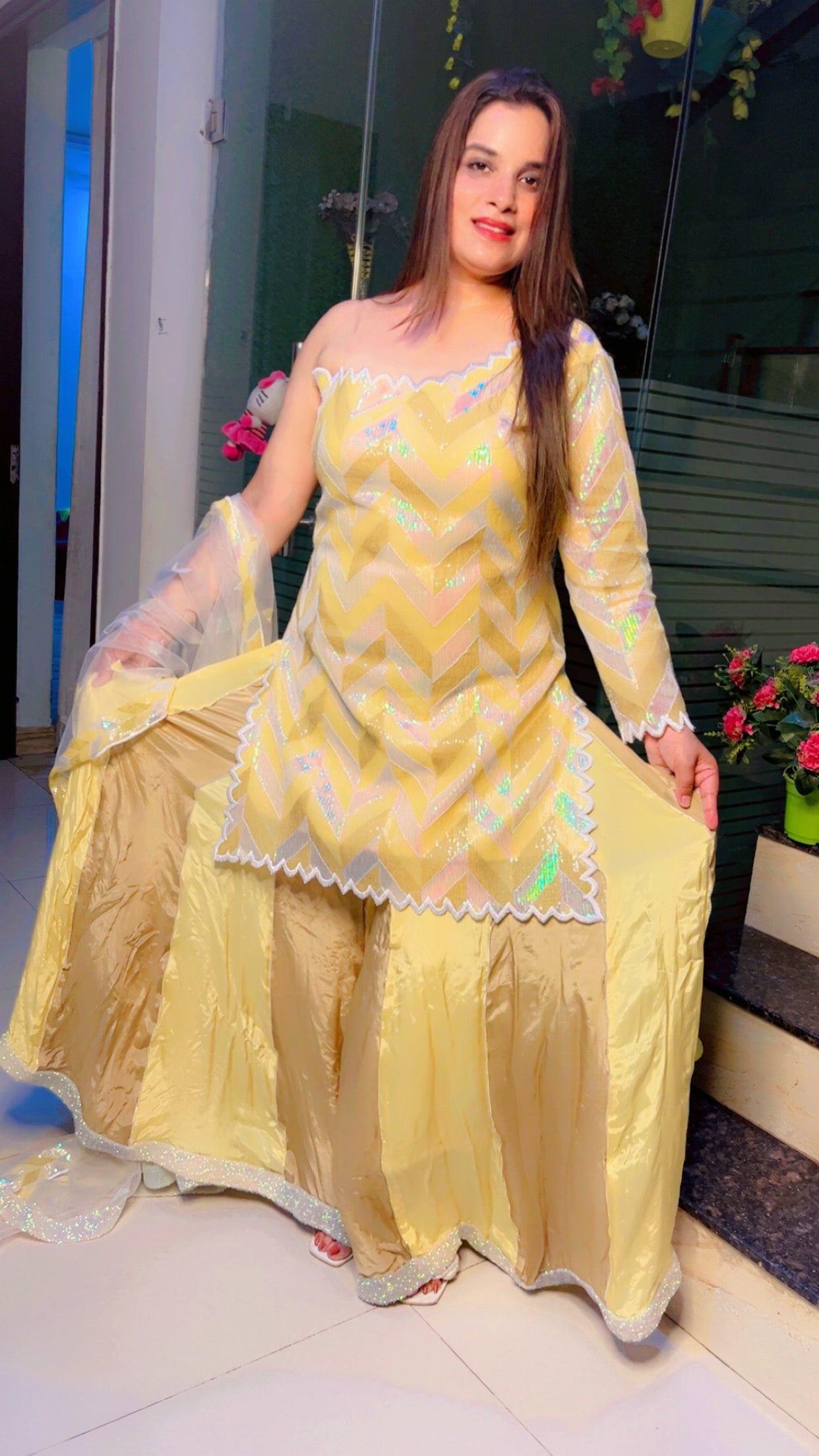 Yellow Designer Wedding Suit (PS010)