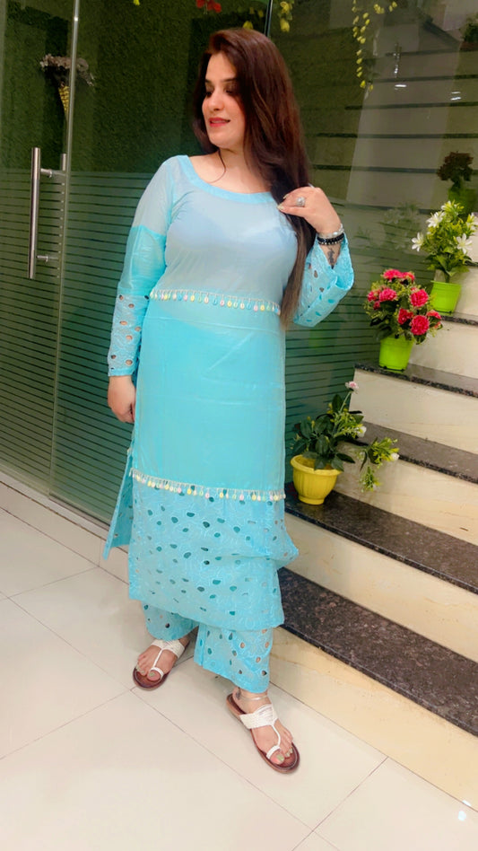 Cotton Designer Kurti Set