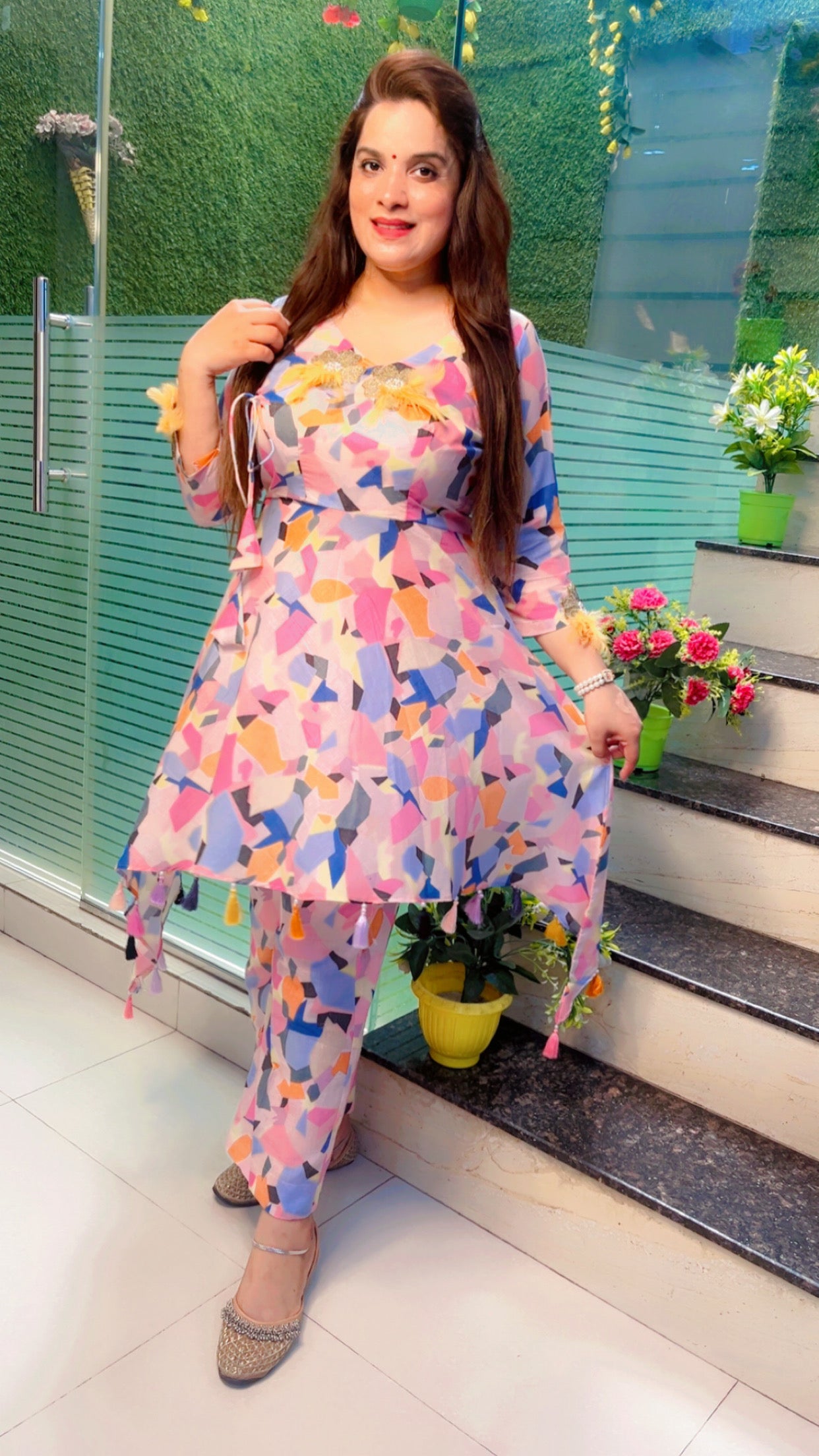 Printed Designer A-line Fit