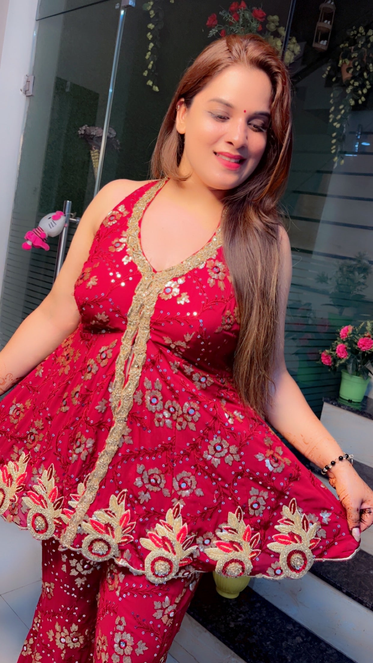 Peplum Style Partywear Outfit