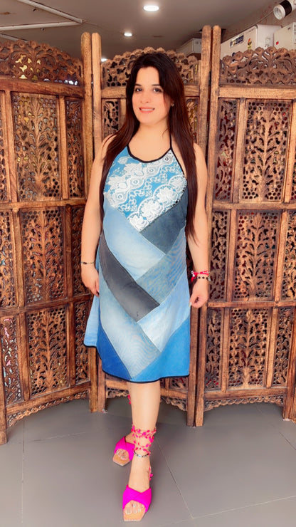 Denim Midi Dress for Vacations