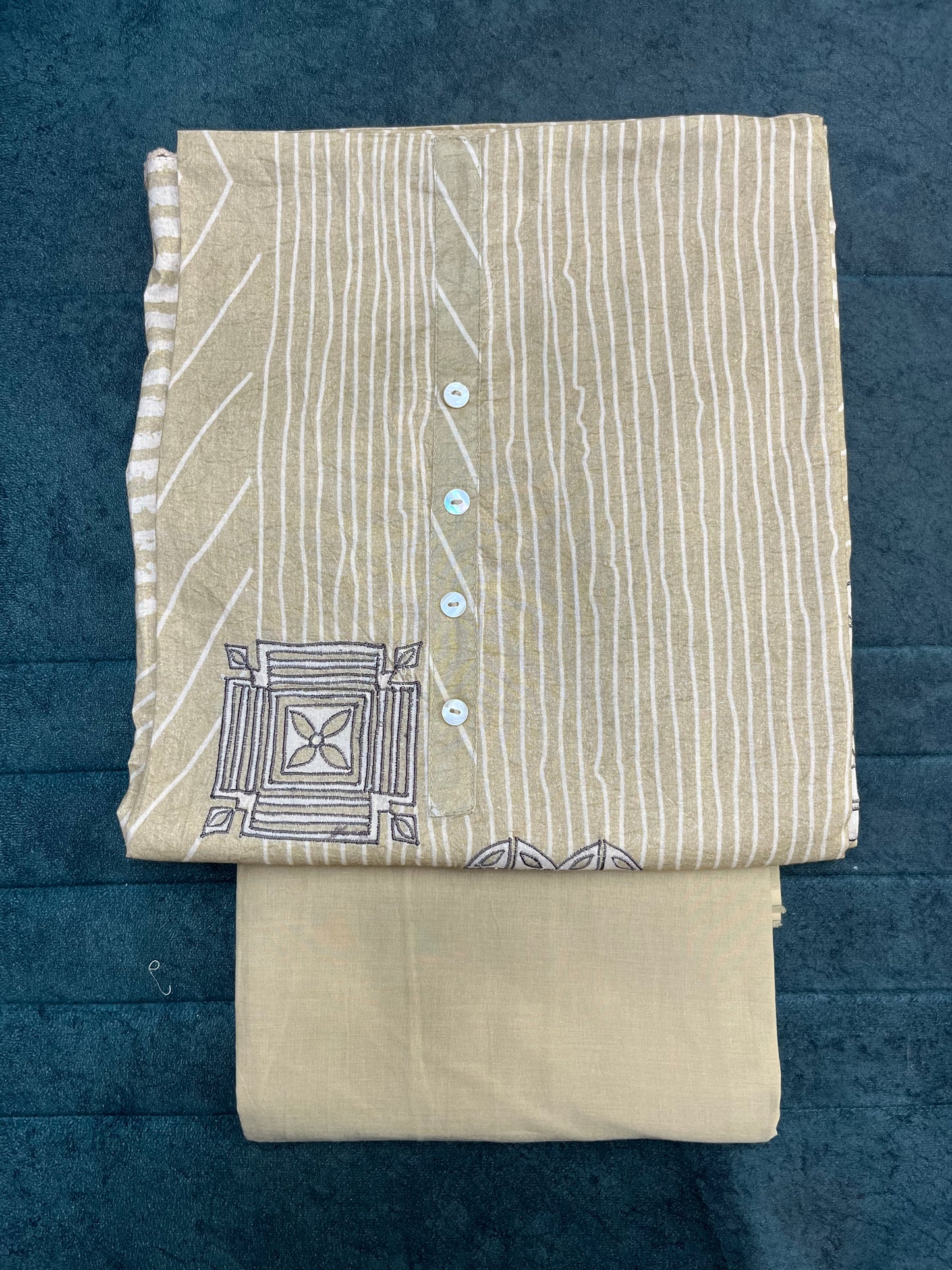 Yellow Cotton Unstitched Salwar Suit Material With Dupatta (US013)