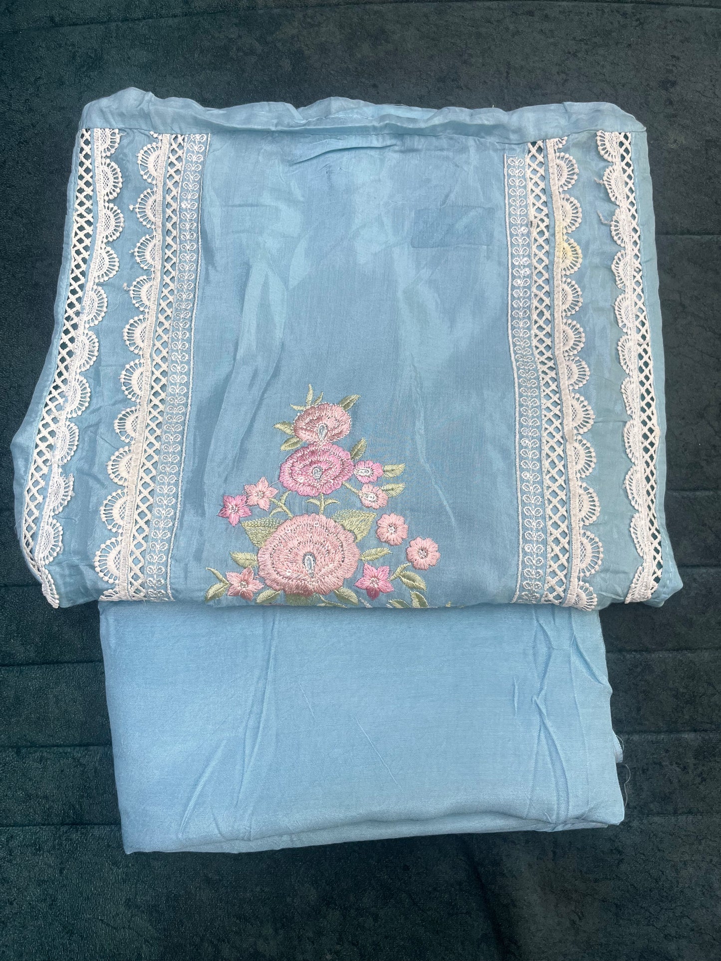 Sky Blue Unstitched Suit Material (US024)