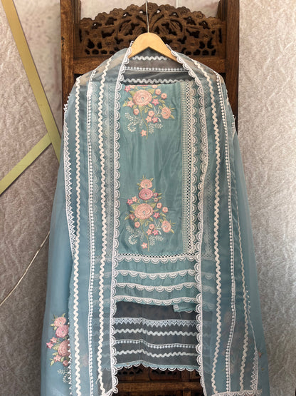 Sky Blue Unstitched Suit Material (US024)