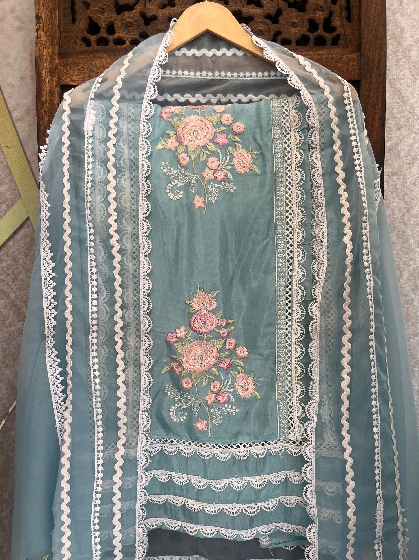 Sky Blue Unstitched Suit Material (US024)
