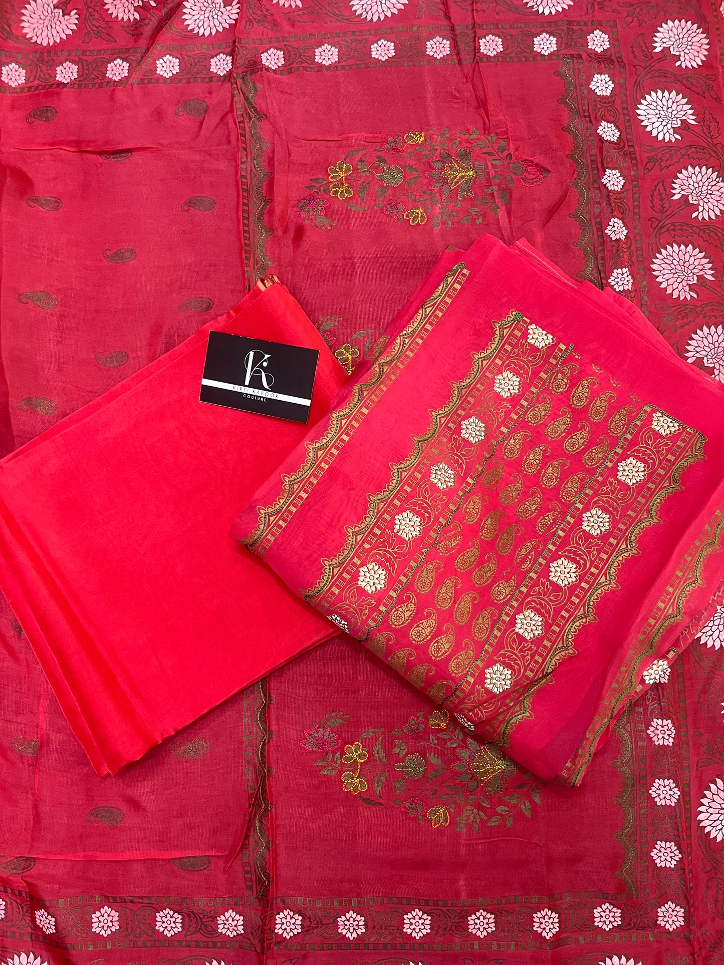 Dark Pink Unstitched Suit Material (US026)