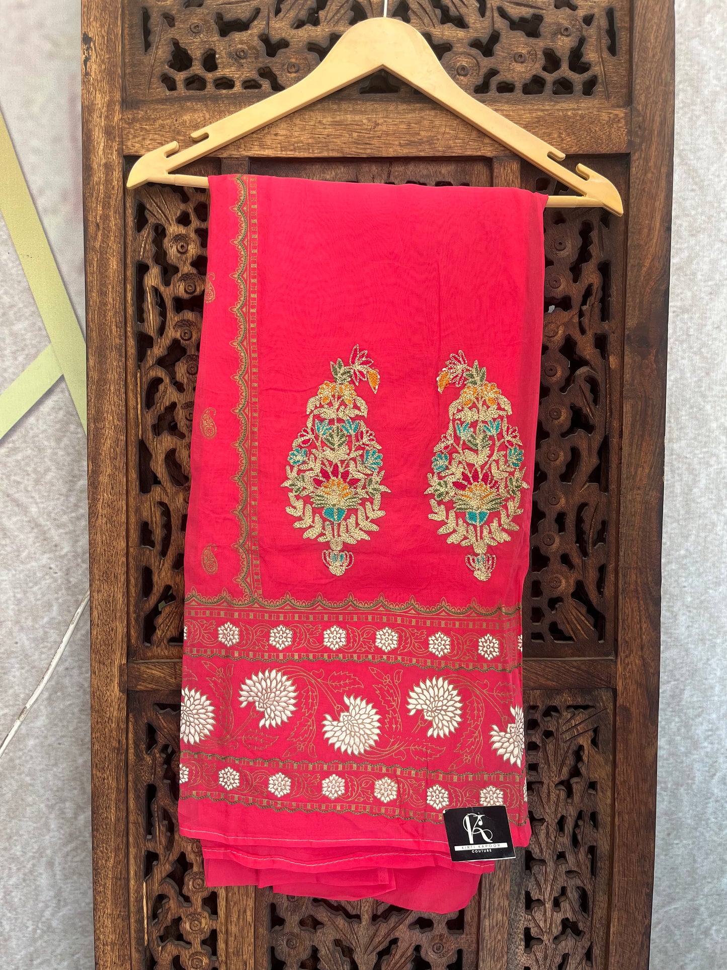 Dark Pink Unstitched Suit Material (US026)