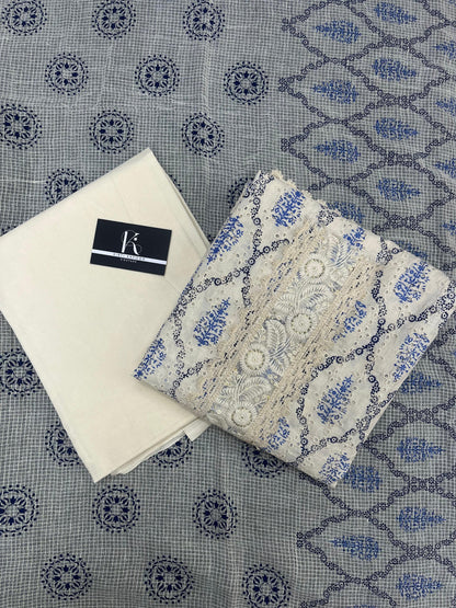 White Chicken Unstitched Suit Material (US)