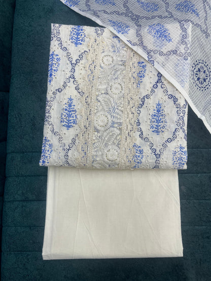 White Chicken Unstitched Suit Material (US)