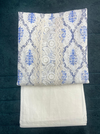 White Chicken Unstitched Suit Material (US)