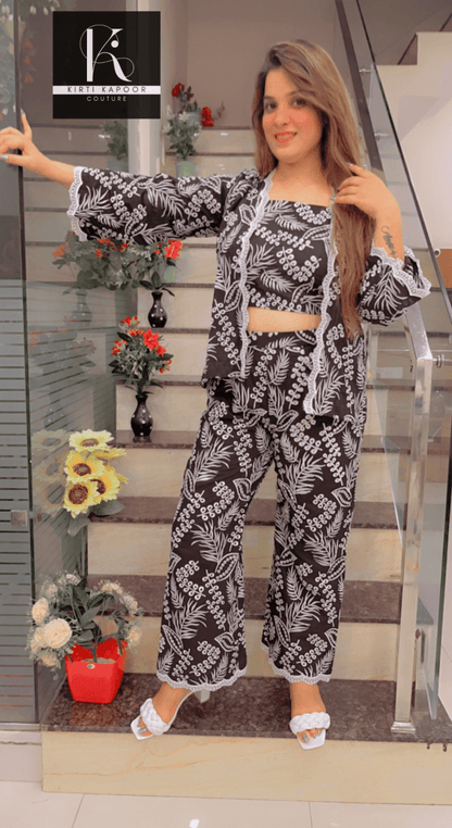 Black Chicken Co - ord Set (New Addition) - Kirti Kapoor Couture